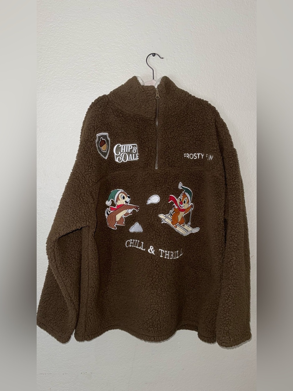 Disney Chip & Dale fleece jacket Fleece Jacket in Brown XXL Like